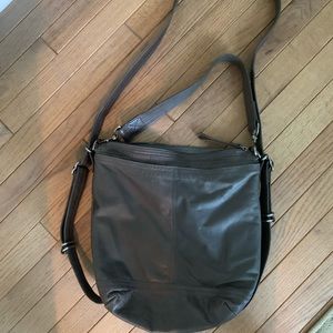 EUC rough & tumble vintage hoop hobo open pockets